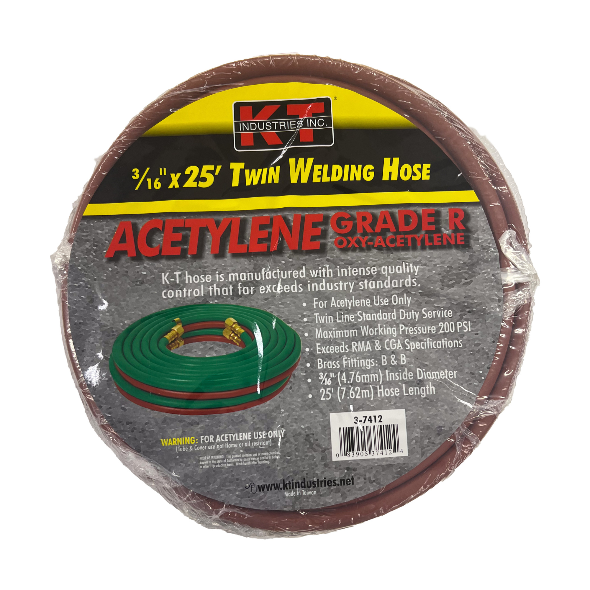 K-T Industries Twin Line Hose — 3/16in. x 25ft., Model# 3-7412